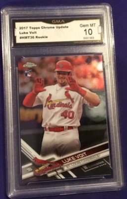 2017 Topps Chrome Update Luke Voit #HMT36 Rookie Gem 10 Yankees