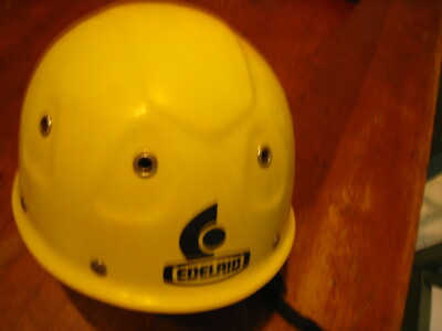 EDELRID ULTRALIGHT ROCK CLIMBING CAVING HELMET 55-61cm OUTDOOR SAFETY YELLOW SEE
