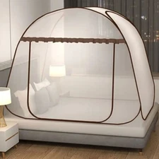 Portable yurt mosquito net, foldable camping tent, breathable bed canopy.