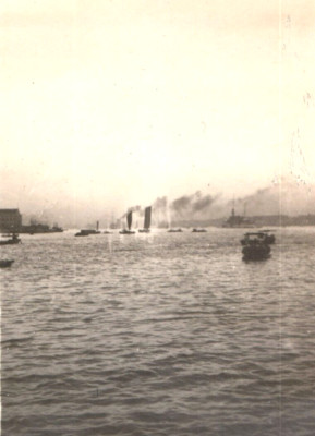1926 Shanghai Harbor From Pioneer Park US Navy Sailor China Yangtze Photo F168