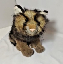 FAO Schwarz Fifth Avenue Furry Hairy Realistic Stuffed Plush Cat