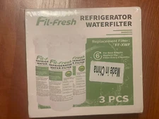 (3 Pack)  FF-XWF Refrigerator Water Filters Fil Fresh Pure