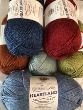 LION BRAND HEARTLAND Worsted Yarn -5 oz 251 yds- 6 COLORS & DISCOUNT SHIPPING