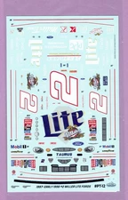 *NEW* PORCH TIME 1/24  #2 RUSTY WALLACE MILLER LITE 1997-98 FORD NASCAR DECAL