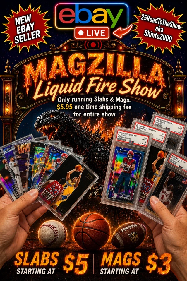 🔥MAGZILLA HEAT🔥 - $3 Start Singles/$5 Slabs, let's do this!!