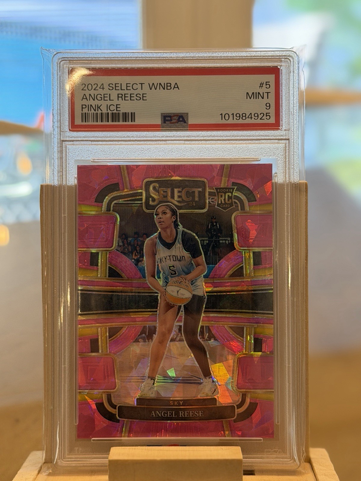 Panini 2024 Select WNBA Concourse Angel Reese #5 Pink Ice Prizm RC PSA 9 view 1