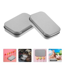  5 Pcs Small Metal Storage Box Jewelry Boxes Packaging Tin Containers