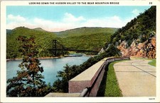 Down the HUDSON VALLEY to the BEAR MOUNTAIN BRIDGE Postcard