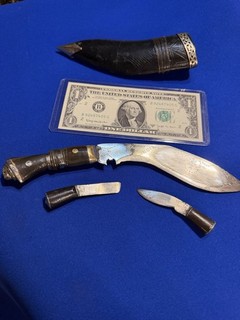 KUKRI Knife India W/ 2 Small Knives