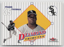 Frank Thomas Baseball Card 2001 Fleer Tradition Diamond Tributes #28DT White Sox