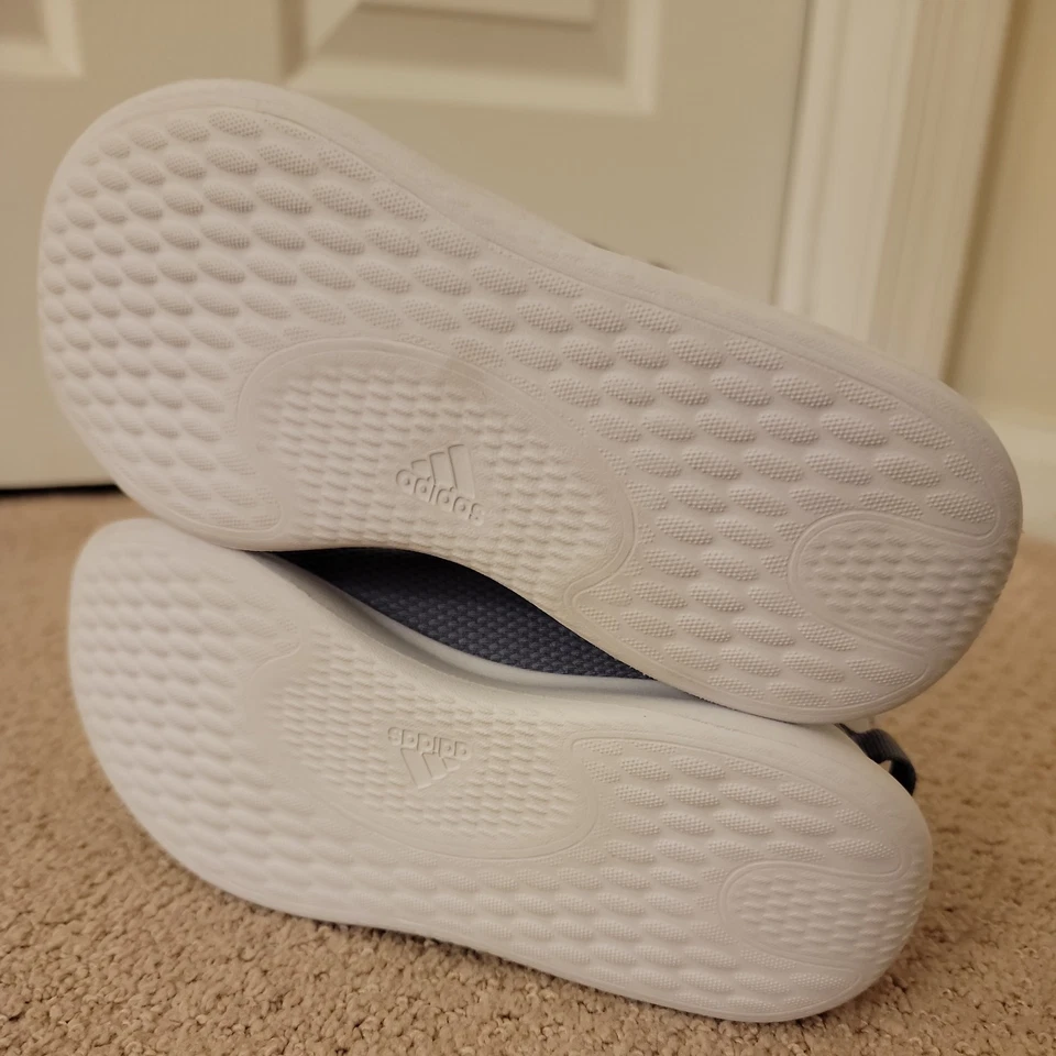 ADIDAS Cloudfoam Pure Niñas TALLA 1 Tenis Informales Zapatos Plateado Violeta Brillo Foto 4 de 4