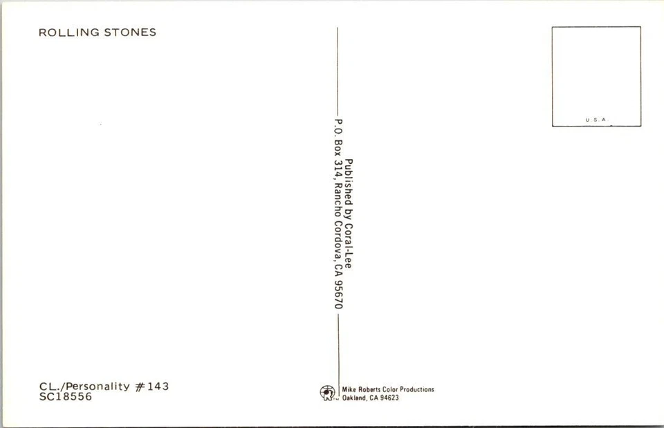 Banda de Rock y Músicos THE ROLLING STONE Mick Jagger ~ Madera Ron + Postal DE COLECCIÓN Foto 2 de 2