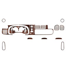 Kits de molduras de tablero interior marrón grano madera 20 piezas para Ram 1500 2500 3500 1998-2002