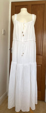 ZARA WHITE PANELLED MIDI DRESS  BNWT SIZE M
