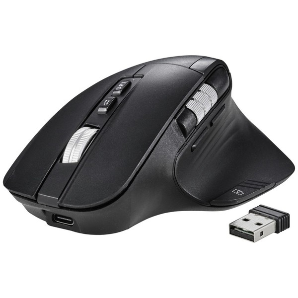 Renkforce RF-OBTM-500 Ergonomische Maus Kabellos Optisch Schwarz 8 Tasten ...-image