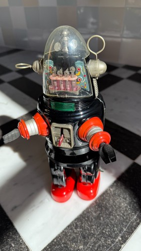 Tin Toy Robot Robby - Japon - Boîte D'origine - Automate Mécanique Planète Interdite