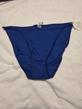 NWT Vintage Blue Ilise Stevens Essentials String Bikini Size Large 7