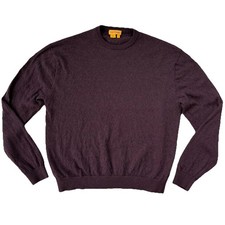 Tricots St Raphael Sweater Mens Size XL Burgundy Merino Wool Preppy Knit Grandpa