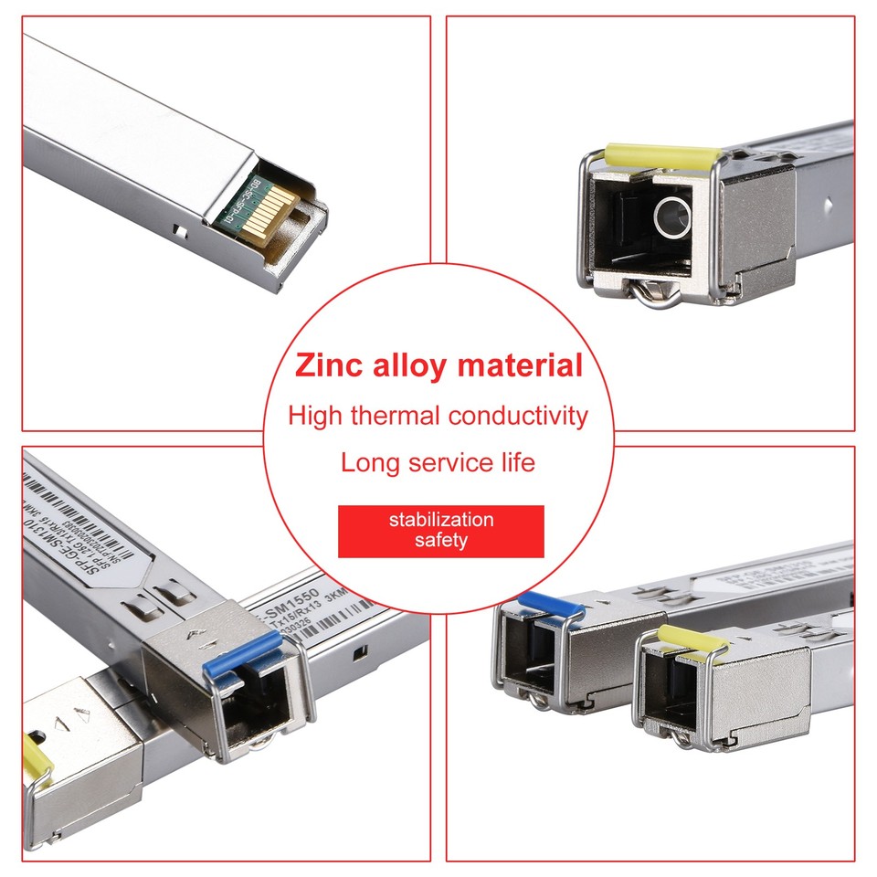FCD LC To LC Single Mode Fiber Optic Cables 4-Pack - 3 Meter OS2 Duplex