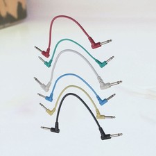 6PCS 6.35 Elbow Electric Guitar Effector Cables Guitar Effector Instrument Line
