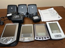 Vintage Palm  Compaq PDA Lot of 4 w/ Cradles Cables Styluses Parts Repair