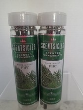 2 Bottles Scentsicles White Winter Fir 12 Ct Scented Ornaments Smells Fresh Cut