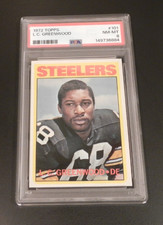 1972 Topps Football L.C. Greenwood #101 Rookie RC / PSA 8 NM-MT / Steelers