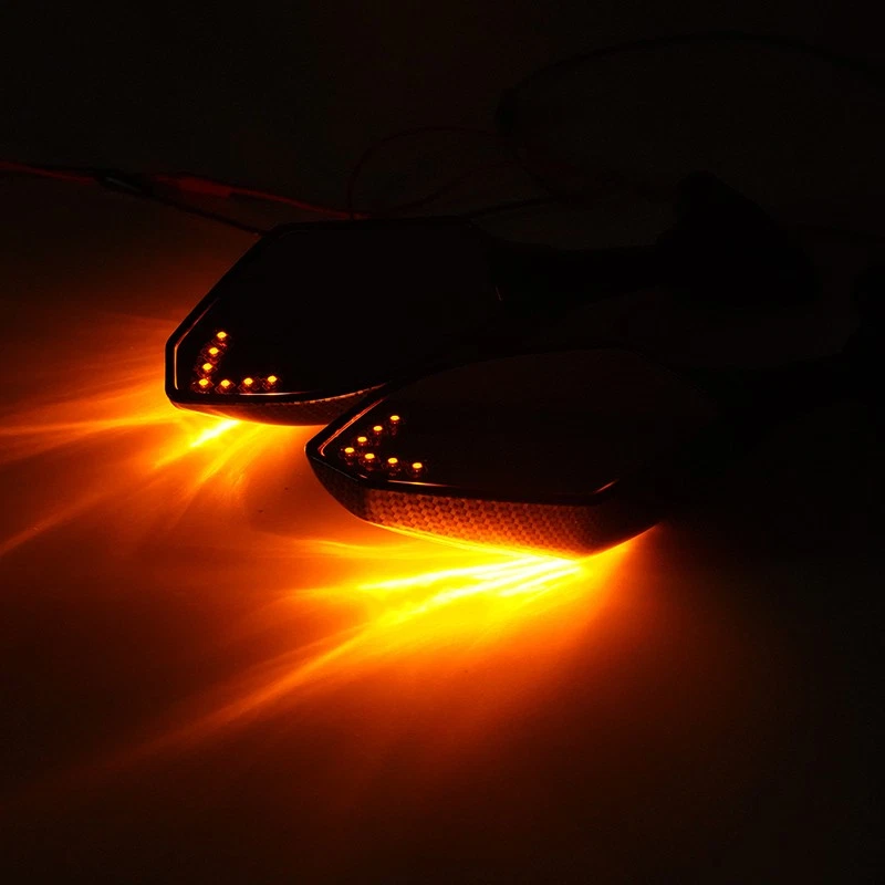 Racing Motorcycle LED Turn Signal Rearview Mirrors for Suzuki/Katana 600 GSX600F — 第 2/4 张图片