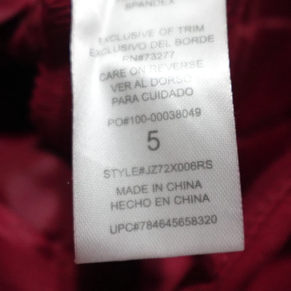 Pantalones Cortos Candie's Para Mujer Talla 5 Rojo Frente Plano Tiro Medio Cremallera Informales Foto 4 de 4