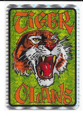 Vintage 1980s 80s 1990s 90s Tiger Claws VENDING Prism Sticker Unused NEW RARE