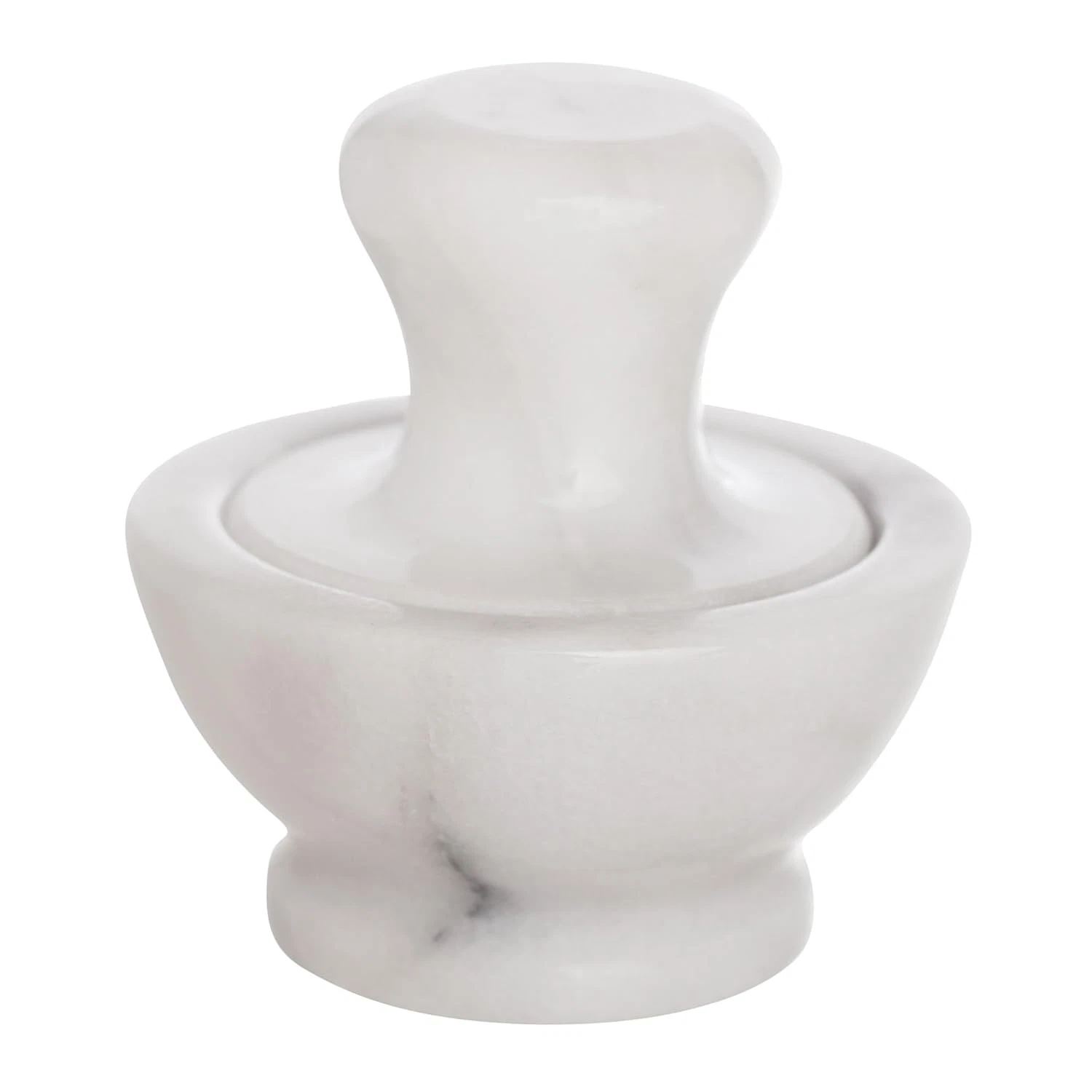 Mushroom Mortar and Pestle Set, Solid Carrara Marble, 3.8-Inch, Spice Herb Grind