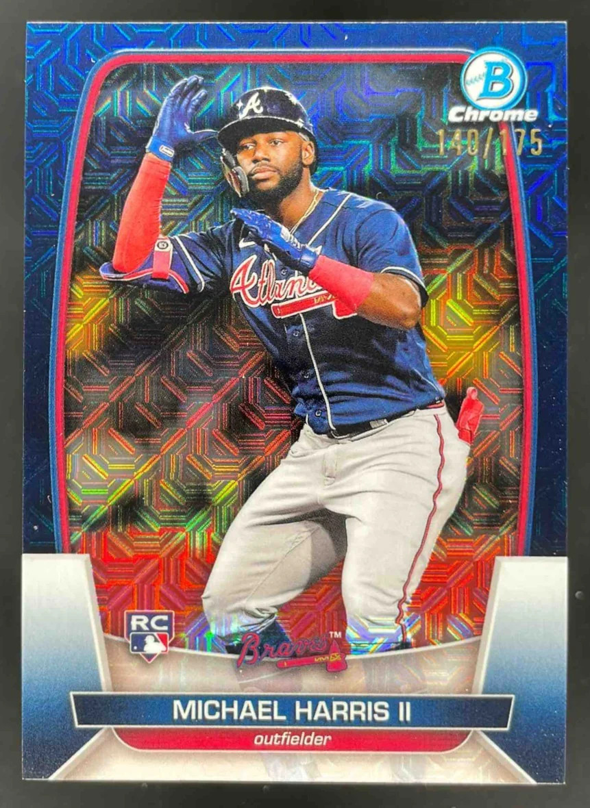 2023 Bowman Mega Box Navy Mojo Refractor #76 Michael Harris II RC /175