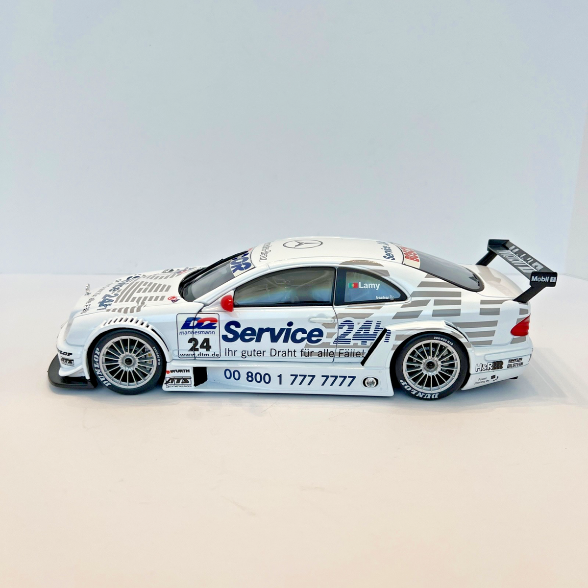 Mercedes-Benz CLK DTM 2000 White Lamy #24 Diecast Model 1/18 1:18