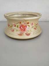 Fioriera in Ceramica con Motivo Floreale Color Crema di Bassano
