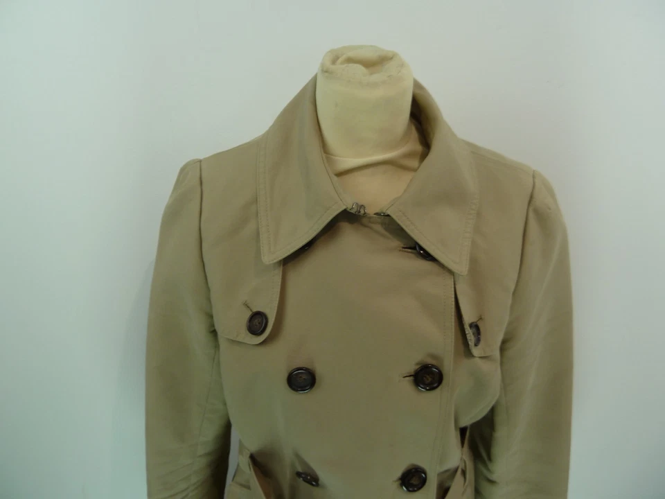 L.K. Trench coat Bennett para mujer beige con cinturón chaqueta de doble botonadura Reino Unido 12 UE 40 Foto 3 de 4