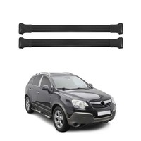 DachträGer GrundtäGer FüR Opel Antara 2006-2015 75Kg Aluminium Schwarz 2 Tlg