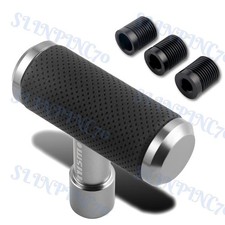 Nismo Silver Leather Car Shift Knob Aircraft Joystick Transmission Racing Gear