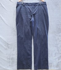 Nine West Womens Heather Navy Blue Bareley Bootcut Dress Pants Size 18 Business