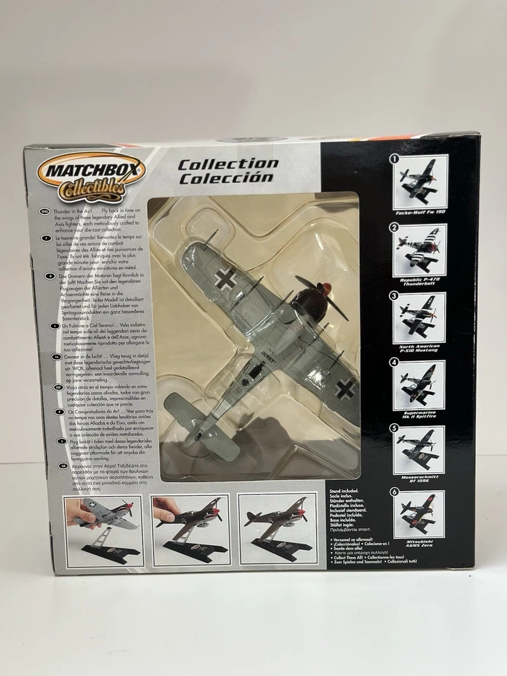 Avión Matchbox Collectibles 1:72 Focke-Wulf Fw 190 (punta roja) Segunda Guerra Mundial Nuevo en caja Foto 3 de 4