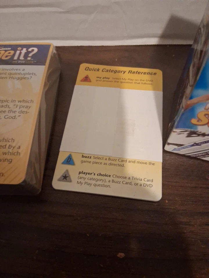 SCENE IT? Movie 2nd Edition Replacement 160 Trivia cards w/box Buzz And Categor - Image 4 of 4