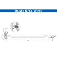 ATE 24.5296-0278.3 Bremsschlauch FüR KIA Hyundai I30 Ceed GD GDE JD