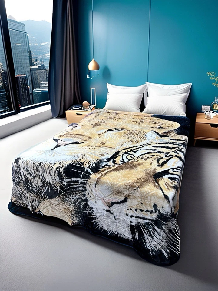 New Super Soft 1 Ply Mink Style Embossed Queen Size Rachel Cozy Blanket 83”x94” - Image 3 of 4