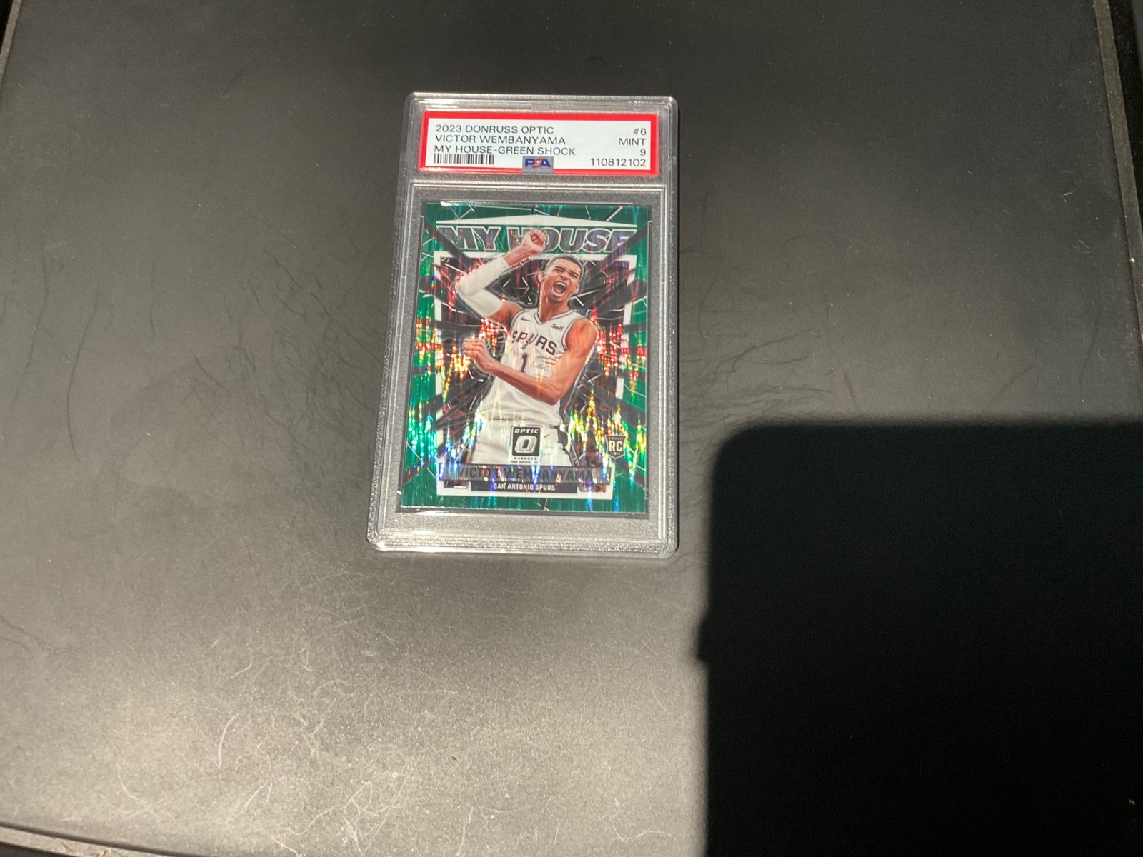 2023 donruss optic victor wembanyama my house green shock