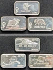 Lot of 3 ~ Vintage 1981 1/4 oz .999 Silver Alaska Art Bars ~ Series 1,2,3 Animal
