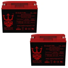 Neptune Power 12V 22AH IT Gel Replacement Battery for Tempest TD22-12 - 2 Pack