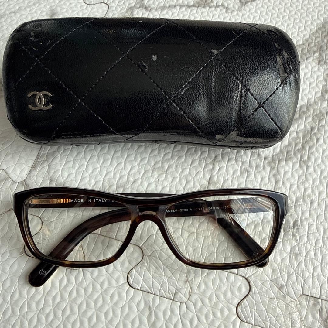 CHANEL Square Rectangular Frame Brown Tortoise 32… - image 1