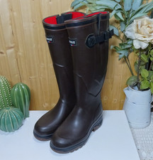 Aigle Parcours 2 ISO Wellington Boots Size 4 Brown Wellies EU 37