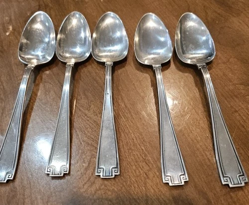 5 Vintage Sterling Silver Spoons Antique,  104+ Grams VG Condition Over 3 ounces