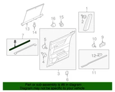 New Genuine Honda Odyssey Left Inner Sliding Door Weatherstrip OE 72875TK8A01