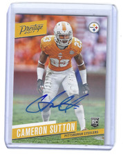 2017 Prestige Rookie Signatures Xtra Points Green Cameron Sutton Rookie Auto